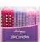 Pastel Dot Candles - Pink, Purple & Magenta Birthday Candles - 24 Pack